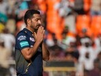 Ahmedabad: Gujarat Titans' Mohit Sharma celebrates the wicket of Sunrisers' Hyderabad's Washington Sundar during the Indian Premier League (IPL) 2024 T20 cricket match between Sunrisers Hyderabad and Gujarat Titans Ahmedabad: Gujarat Titans' Mohit Sharma celebrates the wicket of Sunrisers' Hyderabad's Washington Sundar during the Indian Premier League (IPL) 2024 T20 cricket match between Sunrisers Hyderabad and Gujarat Titans