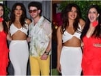 Priyanka Chopra and Nick Jonas attend Mannara Chopra's birthday bash in Mumbai. Priyanka Chopra and Nick Jonas attend Mannara Chopra's birthday bash in Mumbai.