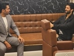 Vijay Deverakonda met Karthi while promoting Family Star in Chennai Vijay Deverakonda met Karthi while promoting Family Star in Chennai
