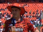 Pat Cummins during toss at GT vs SRH match Pat Cummins during toss at GT vs SRH match
