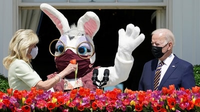 Joe Biden-led administration also sparked outrage with their decision to ban children of the National Guard from submitting religious Easter egg designs for the 2024 “Celebrating National Guard Families” art event at the White House. (REUTERS)