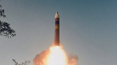 DRDO conducted the first successful flight test of an indigenously developed Agni-5 missile with Multiple Independently Targetable Re-Entry Vehicle ( MIRV) technology, on Monday. (ANI) DRDO conducted the first successful flight test of an indigenously developed Agni-5 missile with Multiple Independently Targetable Re-Entry Vehicle ( MIRV) technology, on Monday. (ANI)
