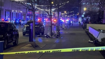 Police officers patrolling the area heard shots fired near the Circle Centre Mall shortly after 11:30 p.m., Indianapolis Metropolitan Police Department Deputy Chief Tanya Terry said. (AP ) Police officers patrolling the area heard shots fired near the Circle Centre Mall shortly after 11:30 p.m., Indianapolis Metropolitan Police Department Deputy Chief Tanya Terry said. (AP )