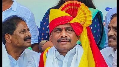 JD(S) leader H D Kumaraswamy had earlier released photos and video clips of two trucks transporting cookers to distribute voters allegedly by Congress candidate D K Suresh. (PTI) JD(S) leader H D Kumaraswamy had earlier released photos and video clips of two trucks transporting cookers to distribute voters allegedly by Congress candidate D K Suresh. (PTI)