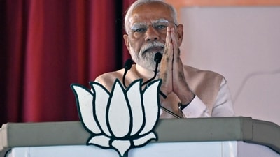 Prime Minister Narendra Modi addressed the row over electoral bonds. (Jitender Gupta) Prime Minister Narendra Modi addressed the row over electoral bonds. (Jitender Gupta)