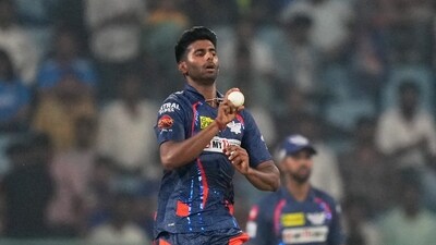 Mayank Yadav troubled the Punjab Kings batters with his rapid pace. (PTI) Mayank Yadav troubled the Punjab Kings batters with his rapid pace. (PTI)