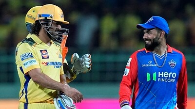 Visakhapatnam: Delhi Capitals' captain Rishabh Pant with Chennai Super Kings' batter MS Dhoni after DC won the IPL 2024 cricket match over CSK (PTI) Visakhapatnam: Delhi Capitals' captain Rishabh Pant with Chennai Super Kings' batter MS Dhoni after DC won the IPL 2024 cricket match over CSK (PTI)