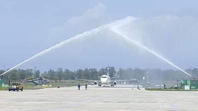 The resumption of flights at Jalandhar’s Adampur airport was a low-key affair given the imposition of the model code of conduct. (HT Photo) The resumption of flights at Jalandhar’s Adampur airport was a low-key affair given the imposition of the model code of conduct. (HT Photo)