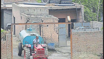 To recycle the waste water of the residential and industrial sectors being developed by Yeida, the authority decided to develop three STPs of 120 million litre per day. (Sakib Ali/HT Photo)