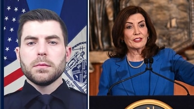 Jonathan Diller death: Slain NYPD detective's relative tells Kathy Holchul she has ‘blood on her hands' (New York City Police Department via AP, AP Photo/Hans Pennink, File) Jonathan Diller death: Slain NYPD detective's relative tells Kathy Holchul she has ‘blood on her hands' (New York City Police Department via AP, AP Photo/Hans Pennink, File)