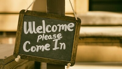 Cling Wrap Doorway: Cover a doorway with clear cling wrap at face level for a comical entrance.&nbsp; (Unsplash)