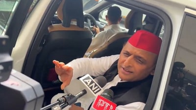 Samajwadi Party chief Akhilesh Yadav in New Delhi. (ANI)