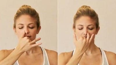 Anulom Vilom: An important pranayama technique recommended by ancient sages, it is one of the most effective anti-ageing exercises. It rejuvenates body cells and nourishes them with fresh oxygen. Besides, it also reduces oxygen flow in the body and reduces stress levels. (Twitter/shailendrverma) Anulom Vilom: An important pranayama technique recommended by ancient sages, it is one of the most effective anti-ageing exercises. It rejuvenates body cells and nourishes them with fresh oxygen. Besides, it also reduces oxygen flow in the body and reduces stress levels. (Twitter/shailendrverma)