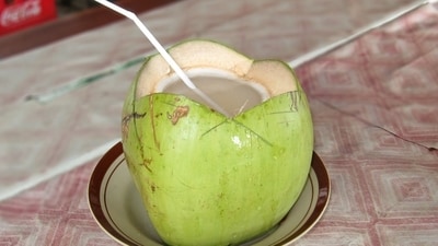 Coconut water is among the low-calorie drinks that can hydrate you without causing sugar spike. (Wikipedia) Coconut water is among the low-calorie drinks that can hydrate you without causing sugar spike. (Wikipedia)