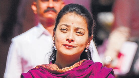 Praniti Shinde, Congress candidate contesting from the Solapur Lok Sabha seat. (HT FILE)