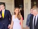 Melania Trump and son Barron shine during Easter celebrations at Mar-a-Lago. Melania Trump and son Barron shine during Easter celebrations at Mar-a-Lago.