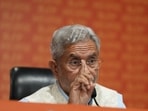 New Delhi: External affairs minister S. Jaishankar addresses a press conference.