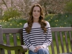 The image from a video where Kate Middleton talks about how she and Prince William are handling her cancer diagnosis. 