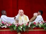 Pope Francis delivers his "Urbi et Orbi" (To the city and the world) message at St. Peter's Square, on Easter Sunday, at the Vatican