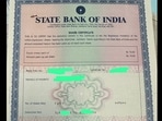 The X user shared this share certificate of the State Bank of India (SBI) on the microblogging platform. The X user shared this share certificate of the State Bank of India (SBI) on the microblogging platform.