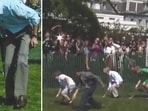 Michelle Obama has shared a rare throwback clip of her daugters Malia and Sasha during a White House Easter Egg Roll (michelleobama/Instagram) Michelle Obama has shared a rare throwback clip of her daugters Malia and Sasha during a White House Easter Egg Roll (michelleobama/Instagram)