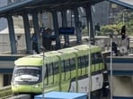 A monorail line being tested at Wadala