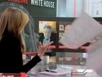 MSNBC host Nicolle Wallace loses cool over Donald Trump, tosses her scripts while anchoring.