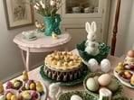 An Easter table laden with goodies (Instagram)