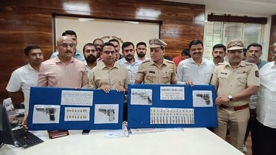 Duo arrested for planting pistols, live rounds in rival’s premises Duo arrested for planting pistols, live rounds in rival’s premises