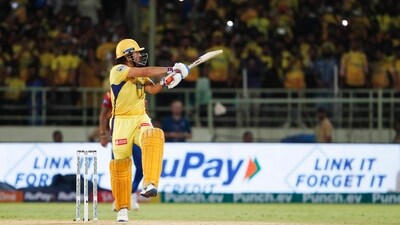 Chennai Super Kings' MS Dhoni plays a shot. (ANI) Chennai Super Kings' MS Dhoni plays a shot. (ANI)