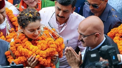 The Bharatiya Janata Party has fielded Kangana Ranaut from the Mandi constituency for the upcoming Lok Sabha polls. (ANI) The Bharatiya Janata Party has fielded Kangana Ranaut from the Mandi constituency for the upcoming Lok Sabha polls. (ANI)