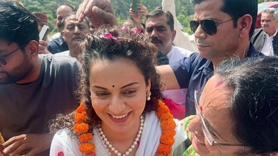 "You can see the large gathering here. A lot of people have come here. They are all proud that the daughter of Mandi, the nationalist voice from Mandi, will represent the constituency in this election," said Kangana Ranaut ahead of her roadshow. (PTI) "You can see the large gathering here. A lot of people have come here. They are all proud that the daughter of Mandi, the nationalist voice from Mandi, will represent the constituency in this election," said Kangana Ranaut ahead of her roadshow. (PTI)