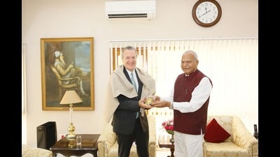 During the meeting, the governor assured full support to enhance bilateral ties and explore avenues of collaboration between Brazil and Punjab. (HT Photo)