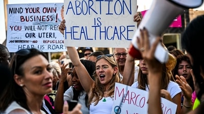 The Florida Supreme Court agreed on April 1, 2024 to allow an abortion rights amendment to be on the ballot in the state in November, in the latest legal tussle over an issue Democrats are championing in an election year. (Photo by CHANDAN KHANNA / AFP) (AFP) The Florida Supreme Court agreed on April 1, 2024 to allow an abortion rights amendment to be on the ballot in the state in November, in the latest legal tussle over an issue Democrats are championing in an election year. (Photo by CHANDAN KHANNA / AFP) (AFP)