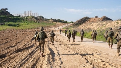 This handout picture released by the Israeli army shows troops on the ground in the Gaza Strip (AFP) This handout picture released by the Israeli army shows troops on the ground in the Gaza Strip (AFP)