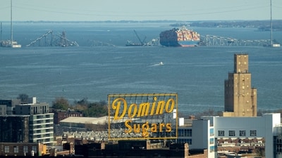 The complex process of clearing the tangled wreckage of the Baltimore bridge that collapsed spectacularly this week began on March 30 with the removal of a first section, officials said.&nbsp;&nbsp; (REUTERS)