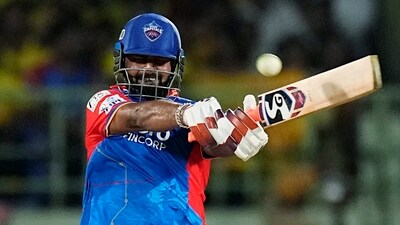 Delhi Capitals' captain Rishabh Pant plays a shot. (PTI) Delhi Capitals' captain Rishabh Pant plays a shot. (PTI)