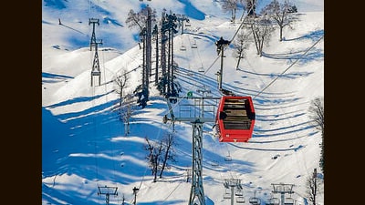 The Gulmarg Gondola earned revenue of ₹110 crore in the last fiscal (Photo:X) The Gulmarg Gondola earned revenue of ₹110 crore in the last fiscal (Photo:X)