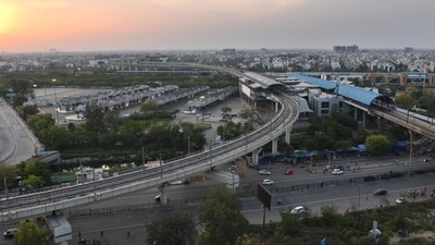 The 1.4km, six lane flyover is coming up on road number 56 — a key arterial road between Anand Vihar and Apsara Border The 1.4km, six lane flyover is coming up on road number 56 — a key arterial road between Anand Vihar and Apsara Border
