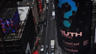 The Nasdaq Market site is seen on the day that shares of Truth Social and Trump Media & Technology Group start trading under the ticker "DJT", in New York City, U.S., March 26, 2024. REUTERS/Shannon Stapleton (REUTERS)