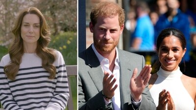 An expert has revealed that there was a ‘slight dig’ in Harry and Meghan's message to Kate Middleton after her cancer announcement (Photo by Handout / BBC STUDIOS / AFP, AP Photo/Martin Meissner, File) An expert has revealed that there was a ‘slight dig’ in Harry and Meghan's message to Kate Middleton after her cancer announcement (Photo by Handout / BBC STUDIOS / AFP, AP Photo/Martin Meissner, File)