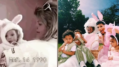 Celebs celebrate Easter 2024: From Taylor Swift's bunny onesie to Kardashians and Beckhams (Pic: nickcannon ig, taylor nation) Celebs celebrate Easter 2024: From Taylor Swift's bunny onesie to Kardashians and Beckhams (Pic: nickcannon ig, taylor nation)