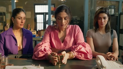 Crew box office collection day 4: Kareena Kapoor, Tabu and Kriti Sanon in Crew.