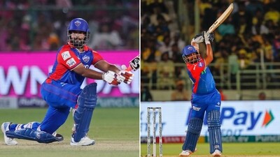 Rishabh Pant (L) and Prithvi Shaw in full flow. (AP Photos) Rishabh Pant (L) and Prithvi Shaw in full flow. (AP Photos)