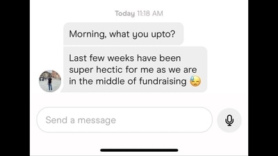 Peak Bengaluru: The texts a man sent to his match on a dating app. (X/@dyetkaa) Peak Bengaluru: The texts a man sent to his match on a dating app. (X/@dyetkaa)