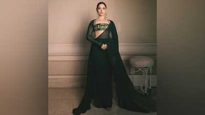 Tamannaah's saree is from the shelves of designer Masaba Gupta's eponymous label House of Masaba. If you loved her ensemble, you can add the six yards to your collection as we found out the price details. (Instagram) Tamannaah's saree is from the shelves of designer Masaba Gupta's eponymous label House of Masaba. If you loved her ensemble, you can add the six yards to your collection as we found out the price details. (Instagram)