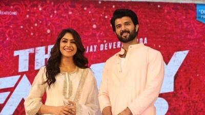 Vijay Deverakonda and Mrunal Thakur at the press meet in Hyderabad. Vijay said that the character of Govardhan is completely opposite to him. The film will release in theatres on April 5. Vijay Deverakonda and Mrunal Thakur at the press meet in Hyderabad. Vijay said that the character of Govardhan is completely opposite to him. The film will release in theatres on April 5.