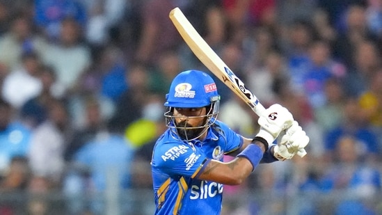 Pandya then gave MI a boost by smashing 16 runs off the last over of the powerplay and the five-time champions were 46/4 at the end of the sixth over. Pandya and Tilak put up 56 runs off 36 balls for the fifth wicket.(Mumbai Indians Twiiter)