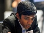 Indian Grandmaster R Praggnanandhaa during Tata Steel Chess India Rapid & Blitz Tournament 2023, in Kolkata. (PTI) Indian Grandmaster R Praggnanandhaa during Tata Steel Chess India Rapid & Blitz Tournament 2023, in Kolkata. (PTI)