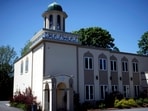 An exterior view of the Masjid Al Ikhlas mosque in Newburgh, New York,